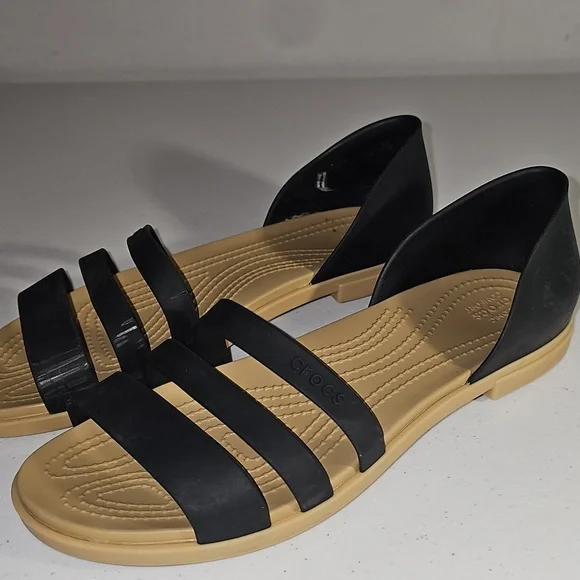 Croc Tulum Open Toe Sandals black Size 9 Comfy & Stylish - Picture 8 of 15